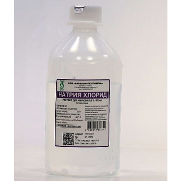 Натрия хлорид раствор для инфузий 0.9% x 400мл №1 фото в интернет-аптеке "Фармсервис"