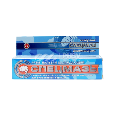 Крем-бальзам СПЕЦМАЗЬ с пихтой и муравьиным спиртом 44мл охлаждающий с ментолом