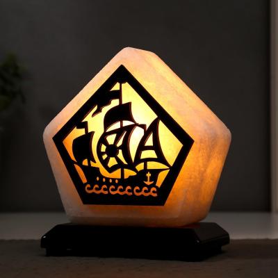 Светильник соляной Корабль малый 1,4-1,7кг белый