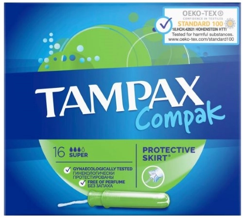 Тампоны гигиенические Tampax Compak Super №16 с аппликатором  фото в интернет-аптеке "Фармсервис"