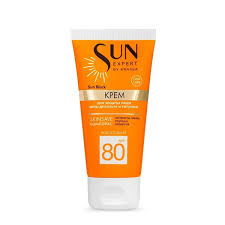 Крем KRASSA SUN EXPERT солнцезащитное для лица и зоны декольте Sun Block SPF-80 50мл фото в интернет-аптеке "Фармсервис"