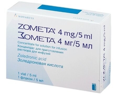 Зомета концентрат для приготовления раствора для инфузий 4мг/5мл x 5мл №1 фото в интернет-аптеке "Фармсервис"
