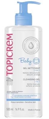 Гель детский TOPICREM "2 в 1" очищающий для тела и волос 500мл