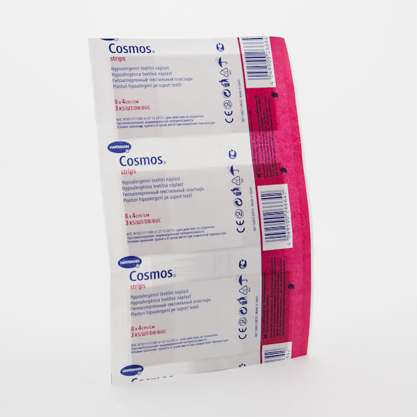 Лейкопластырь COSMOS Strips пластины 4см х 8см №150 фото в интернет-аптеке "Фармсервис"