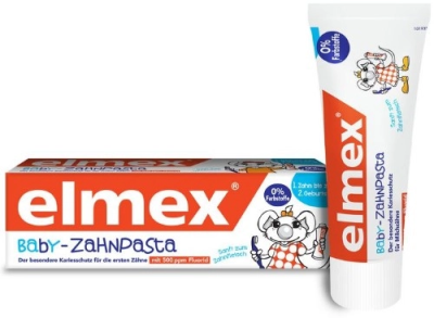 Зубная паста детская COLGATE Elmex 50мл от 0 до 2 лет (75г) Зубная паста детская COLGATE Elmex 50мл от 0 до 2 лет (75г)
