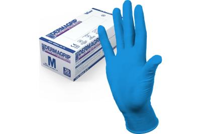 Перчатки смотровые нестерильные, размер M (латексные неопудренные текстурированные повышенной прочности DERMAGRIP HIGH RISK POWDER FREE) №1  фото в интернет-аптеке "Фармсервис"