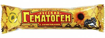 Гематоген Русский с семечкой подсолничника плитка 40г фото в интернет-аптеке "Фармсервис"