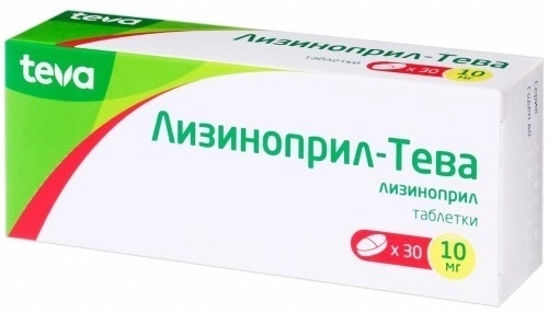 Лизиноприл-Тева таблетки 10мг №30 фото в интернет-аптеке "Фармсервис"