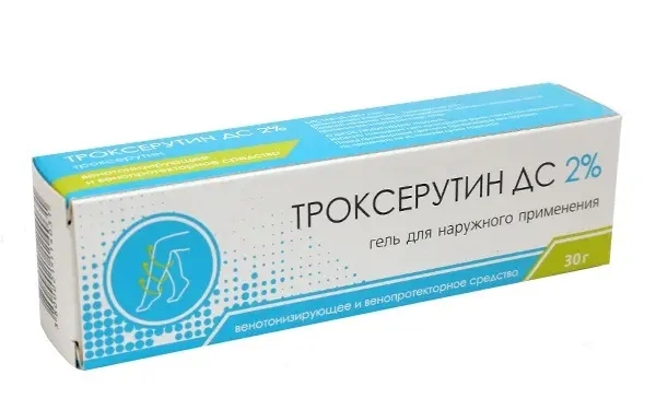 Троксерутин ДС гель для наружного применения 2% x 30г №1 фото в интернет-аптеке "Фармсервис" Троксерутин ДС гель для наружного применения 2% x 30г №1 фото в интернет-аптеке "Фармсервис"