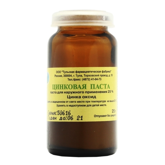 Цинковая паста паста для наружного применения 25% x 25г №1 фото в интернет-аптеке "Фармсервис"