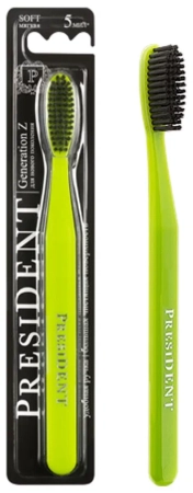 Зубная щетка ПРЕЗИДЕНТ Generation Z (с 12лет) мягкая (арт. 334.01) фото в интернет-аптеке "Фармсервис"