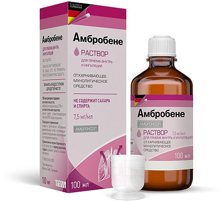Амбробене раствор для приема внутрь и ингаляций 7.5мг/мл x 100мл №1 фото в интернет-аптеке "Фармсервис"
