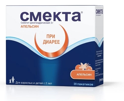 Смекта порошок для приготовления суспензии для приема внутрь, [апельсиновый] 3г x 3.76г №20 фото в интернет-аптеке "Фармсервис"