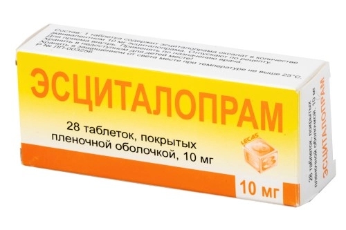 ЭСЦИТАЛОПРАМ таблетки, покрытые плёночной оболочкой 10мг №28 фото в интернет-аптеке "Фармсервис"