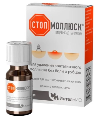 Стопмоллюск раствор  для местного  применения для удаления контагиозного моллюска 5мл (фл.)