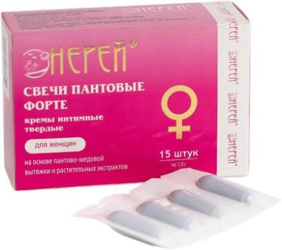 Нерей форте для женщин суппозитории пантовые №15 фото в интернет-аптеке "Фармсервис"