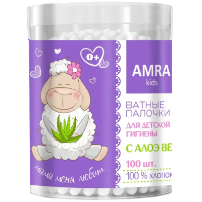 Ватные палочки AMRA №100 (банка) Ватные палочки AMRA №100 (банка)