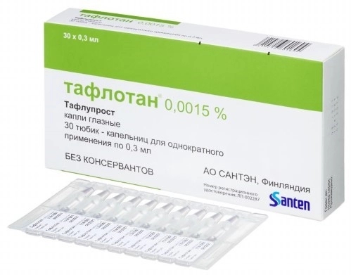 Тафлотан тюбик-капельница (капли глазные) 0,0015% 0,3мл №30 фото в интернет-аптеке "Фармсервис"
