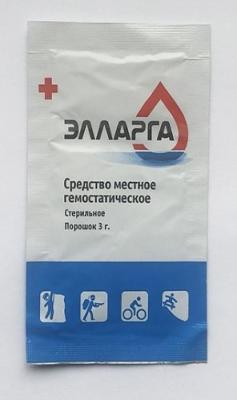 Средство гемостатическое ЭЛЛАРГА порошок стерильный 3г фото в интернет-аптеке "Фармсервис"