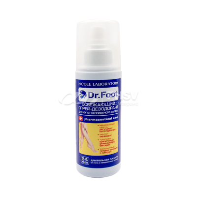 Дезодорант DR. FOOT для ног освежающий 150мл (спрей) фото в интернет-аптеке "Фармсервис"
