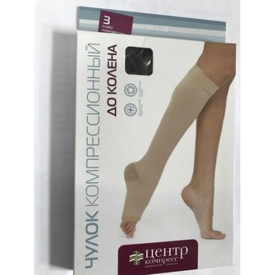 Чулок компрессионный до колена (вид-1) 3-класс кругловязанный без мыска фото в интернет-аптеке "Фармсервис"