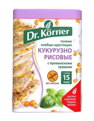 Хлебцы DR. KORNER Кукурузно-рисовые с прованскими травами 100г фото в интернет-аптеке "Фармсервис"