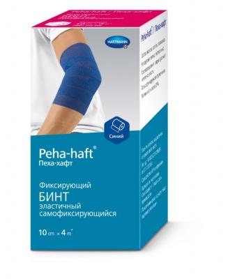 Бинт Peha- Haft фиксирующий самоклеющийся  4м х 10см (синий) фото в интернет-аптеке "Фармсервис"