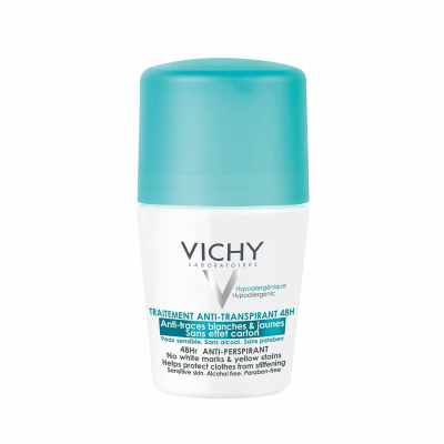 VICHY дезодорант п/белых и желтых пятен "48 часов" 50мл (шарик)