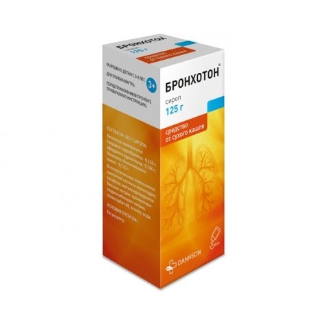 Бронхотон сироп 125мг+125мг+100мг x 125г №1 фото в интернет-аптеке "Фармсервис"