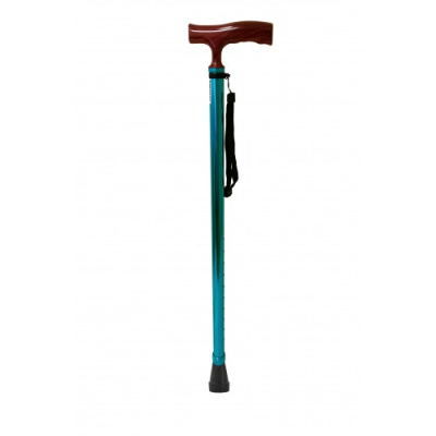 Трость опорная телескопическая металлическая AMCТ25 BU (синяя)