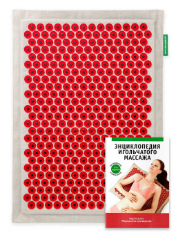 Массажер аппликатор Кузнецова Тибетский 41х60см (красный)