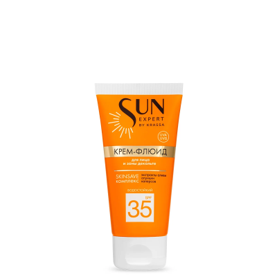 Крем-флюид Krassa Sun Expert солнцезащитное для лица и зоны декольте SPF-35 50мл