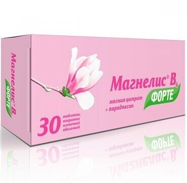 Магнелис В6 форте таблетки, покрытые плёночной оболочкой 100мг+10мг №30 фото в интернет-аптеке "Фармсервис"