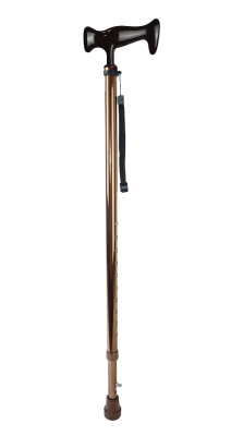 Трость опорная телескопическая металлическая с ортопедической пластмассовой рукояткой AMCT23