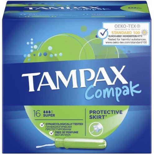 Тампоны гигиенические Tampax Compak Super №16 с аппликатором  фото в интернет-аптеке "Фармсервис"