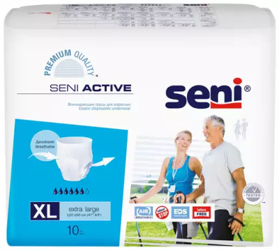 Подгузники-трусики для взрослых SENI SUPER ACTIVE Extra Large №10