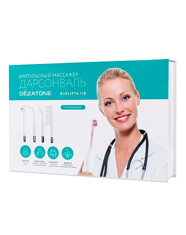 Дарсонваль Biolift4 с 4-мя насадками (модель BT-118) фото в интернет-аптеке "Фармсервис"