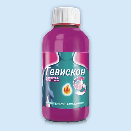 Гевискон Двойное Действие суспензия для приема внутрь, [мятная] 325мг/10мл+500мг/10мл+213мг/10мл x 150мл №1 фото в интернет-аптеке "Фармсервис"