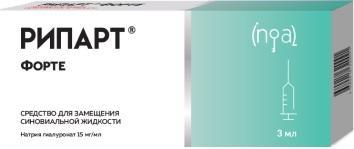 Рипарт Форте шприц (ср-во для замещения синовиальной жидкости) 3мл №1 фото в интернет-аптеке "Фармсервис" Рипарт Форте шприц (ср-во для замещения синовиальной жидкости) 3мл №1 фото в интернет-аптеке "Фармсервис"