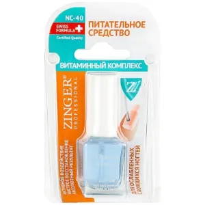 Лак для ногтей ZINGER Питательное средство для витаминного восстановления ногтей 12мл (мод. NC40) фото в интернет-аптеке "Фармсервис"