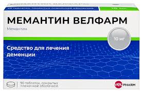 МЕМАНТИН ВЕЛФАРМ таблетки, покрытые плёночной оболочкой 10мг №90 фото в интернет-аптеке "Фармсервис"