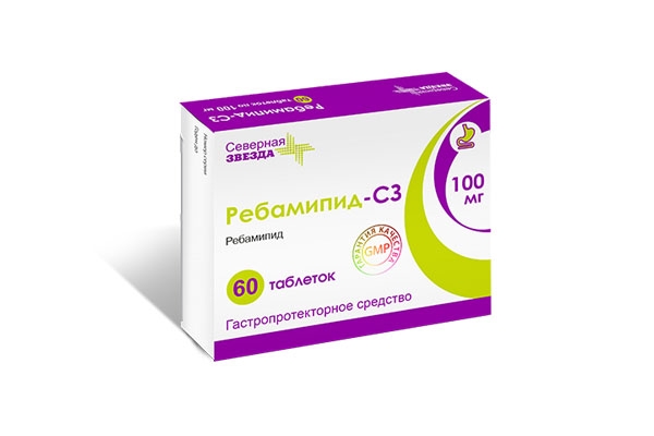 Ребамипид-СЗ таблетки, покрытые плёночной оболочкой 100мг №60 фото в интернет-аптеке "Фармсервис"