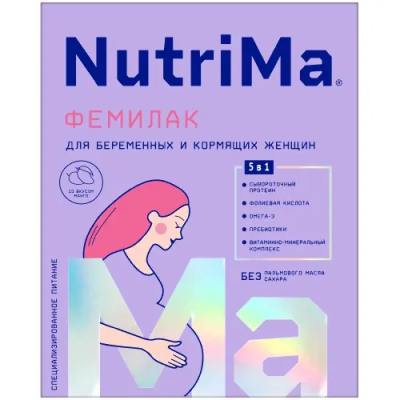 Смесь молочная NUTRIMA ФЕМИЛАК для беременных и кормящих женщин со вкусом Манго 350г