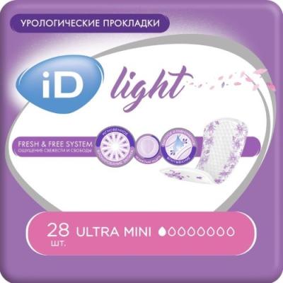 Прокладки урологические ID Ultra Mini №28 фото в интернет-аптеке "Фармсервис"