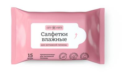 Салфетки ComForte влажные для интимной гигиены с молочной кислотой и экстрактом ромашки №15 фото в интернет-аптеке "Фармсервис"
