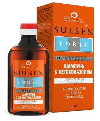 Сульсен форте шампунь против перхоти с кетоконазолом 2% 150мл фото в интернет-аптеке "Фармсервис"
