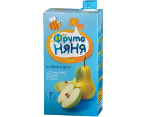 Сок ФРУТОНЯНЯ яблочно-грушевый с мякотью (с 3 лет) 500мл
