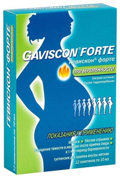 Гевискон форте суспензия для приема внутрь, [мятная] 200мг/10мл+1000мг/10мл x 10мл №12 фото в интернет-аптеке "Фармсервис"