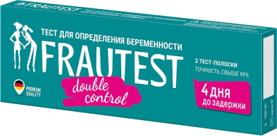 Тест на беременность FRAUTEST Double Control №2  фото в интернет-аптеке "Фармсервис"