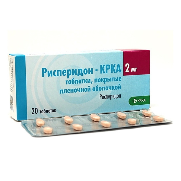 Рисперидон-КРКА таблетки, покрытые плёночной оболочкой 2мг №20 фото в интернет-аптеке "Фармсервис" Рисперидон-КРКА таблетки, покрытые плёночной оболочкой 2мг №20 фото в интернет-аптеке "Фармсервис"
